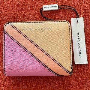 Marc Jacobs Saffiano Mini Wallet Bubble Gum